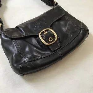 Coach | Bags | Coach Bleecker 1768 Black Leather Flap